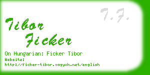 tibor ficker business card